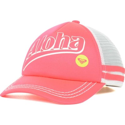 ROXY  DIG THIS AGAIN  PINK ALOHA HAWAII MESH TRUCKER SNAPBACK WOMEN'S HAT CAP  eb-67875332